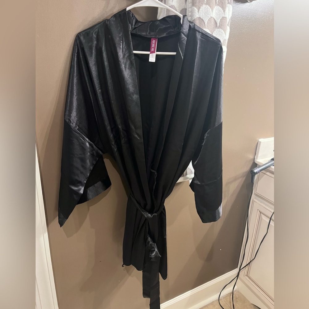 Adore Me satin wrap gown:  One size